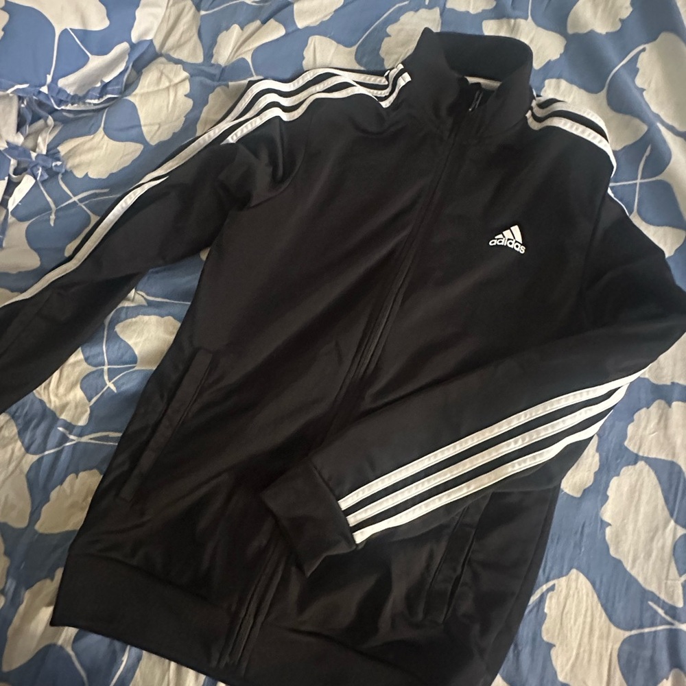 Adidas Black Jacket with White Logo